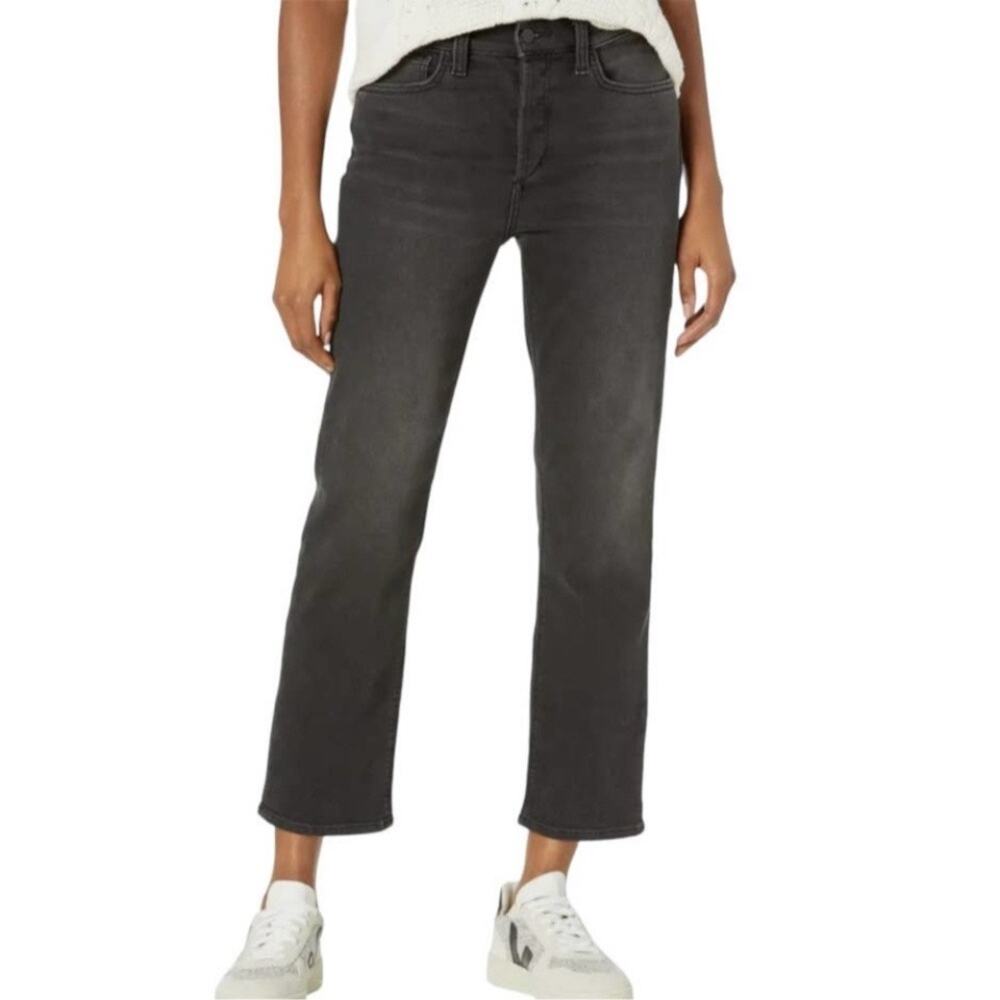 🔥 Joe’s Jeans The Scout Mid Rise Slim Boyfriend Jeans Distressed Black Size 31